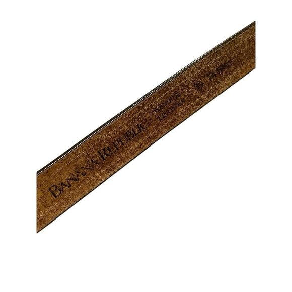 Vintage Banana Republic Beaded & Tooled Brown Leather Belt - Picture 6 of 6